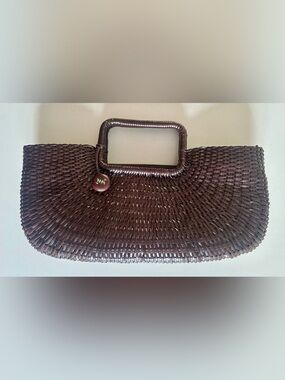 Monsac Brown Woven Handbag